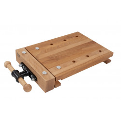 Mini plateau d’établi - HEAVYDUTY hêtre massif 620 x 350 x 85 mm – 1 presse – perçage 19 mm de marque Pinié, référence: B9543100