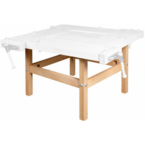 Pieds d’établi - SCHOOL FIX - hêtre massif 900 mm section 80 x 80 mm – perçage 19 mm - Pinié