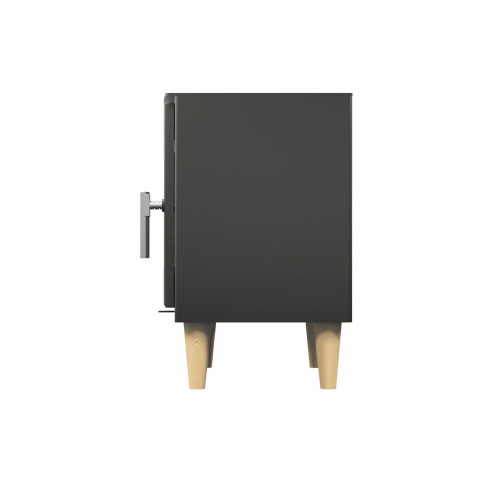 Poêle à bois étanche - Émile noir horizontal - acier et fonte - sortie Ø150 mm - design scandinave - Supra
