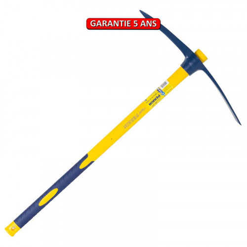 Pioche terrassier 2 kg oeil Rond manche composite, manche incassable en fibre de verre - PERRIN  