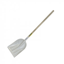 Pelle à neige plastique alimentaire manche 1,20 m, pour le déneigement et l'agriculture - PERRIN  