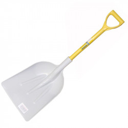 Pelle plastique blanche manche composite poignée + etiquette alimentaire - PERRIN  