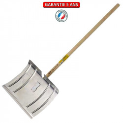 Poussoir à neige  galva 42 cm  fix rapide manche 1,30 m, outil pour le déneigement de marque PERRIN  , référence: J3823000