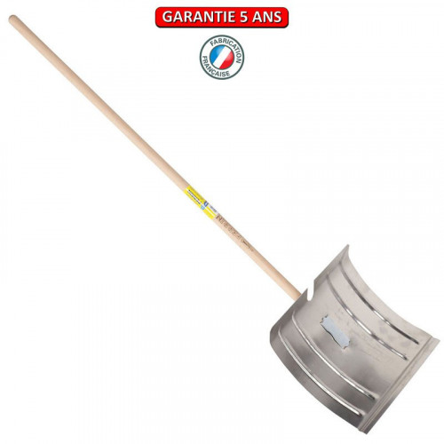 Poussoir à neige  galva 42 cm  fix rapide manche 1,30 m, outil pour le déneigement - PERRIN  