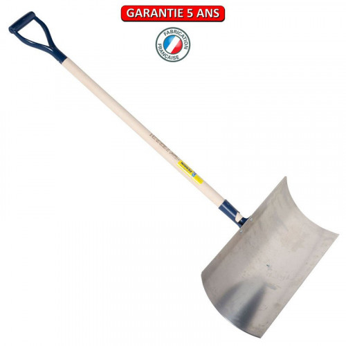 Poussoir à neige Gratte large aluminium  60 cm manche poignée YD,  pour le déneigement - PERRIN  