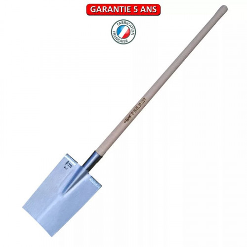Louchet Senlis de 28 cm emmanché 1,05 m avec 2 rebords montés - PERRIN  