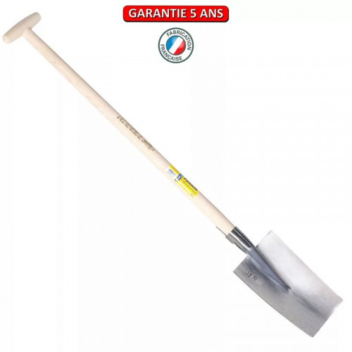 Louchet Senlis de 28 cm - emmanché béquille tournée 91 cm - PERRIN  