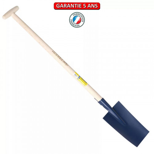 Louchet Senlis peint 30 cm - manche béquille tournée 100 cm - PERRIN  