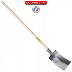 Bêche Bretagne polie 30 tranchant droit manche pomme de marque PERRIN  , référence: J3841400
