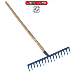 Râteau forgé 16 dents droites manche 1,50m , outil trempé haute résistance, jardin,potager de marque PERRIN  , référence: J3856900
