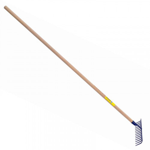 Râteau forgé 16 dents courbes manche bois 1,65 m - PERRIN  
