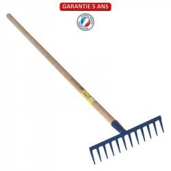 Râteau 12 dents droites soudées manche 1,5m, outil trempé haute résistance, jardin,potager de marque PERRIN  , référence: J3858500