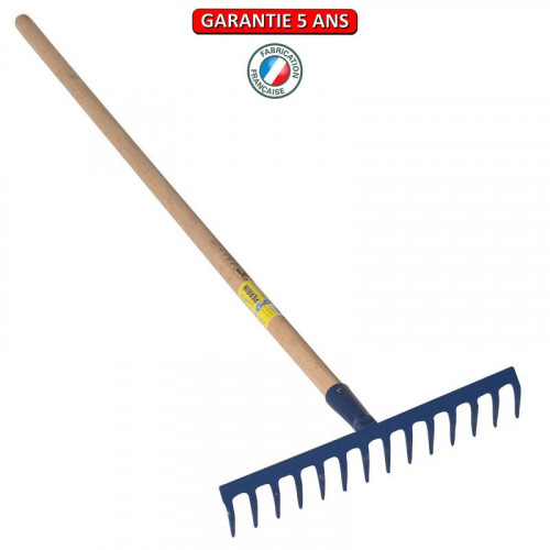 Râteau 16 dents courbes emmanché 1,5m - PERRIN  