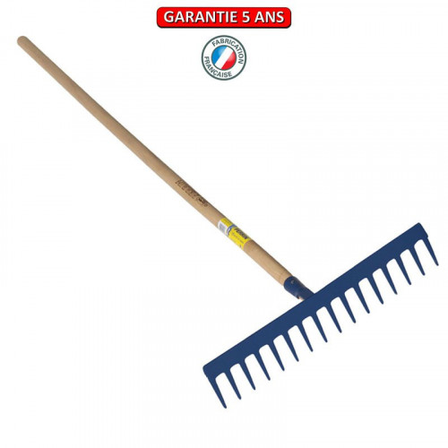 Râteau travaux publics à lame dents droites emmanché 1,50 m PEFC - PERRIN  