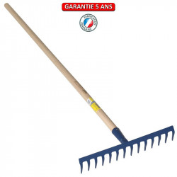 Râteau 12 dents courbes emmanché 1,65m de marque PERRIN  , référence: J3863800