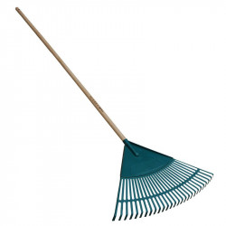 Balai à gazon polypro 61 cm  manche 1,50 m, outil à main pour le jardin et le potager - PERRIN  
