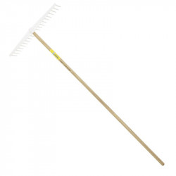 Râteau polypro multi usage 63 cm manche 1,80 m, pour le jardin et le potager - PERRIN  
