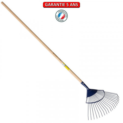 Balai à gazon  professionnel dents rondes manche 1,50 m, pour le jardin et le potager - PERRIN  