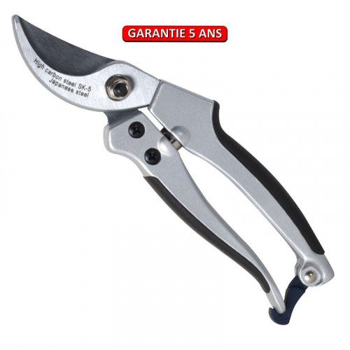 Sécateur alu lame courbe, ergonomique et léger, coupe franche, taillant de qualité - PERRIN  