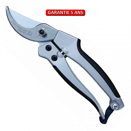 Sécateur alu lame courbe, ergonomique et léger, coupe franche, taillant de qualité - PERRIN  