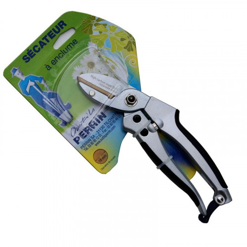 Sécateur alu enclume, ergonomique et léger, coupe sur enclume, taillant de qualité - PERRIN  