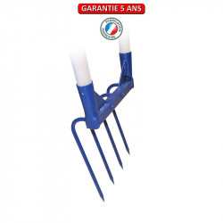 Aerogrif' 4 dents 2 manches 1,10 m, type Grelinette, outil de jardinage biologique - PERRIN  