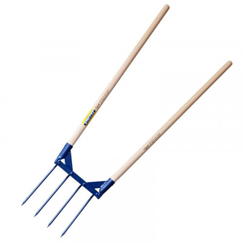 Aerogrif' 4 dents 2 manches 1,10 m, type Grelinette, outil de jardinage biologique - PERRIN  