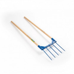 Aerogrif' 5 dents 2 manches 1,10 m, type Grelinette, outil de jardinage biologique de marque PERRIN  , référence: J3872500