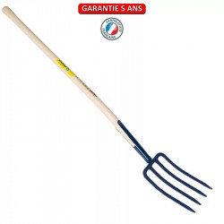 Fourche à bêcher à soie 4 dents 27 manche pomme de marque PERRIN  , référence: J3872800