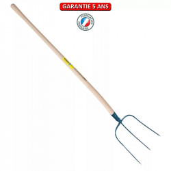 Fourche à faner à douille 3 dents manche pomme de marque PERRIN  , référence: J3873500