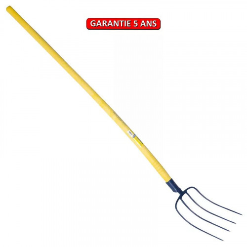 fourche à fumier douille 4 dents manche composite courbe 135 - PERRIN  
