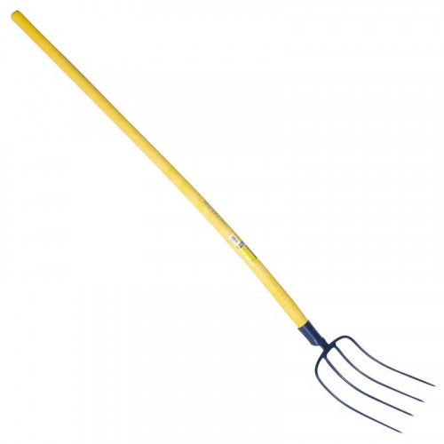 fourche à fumier douille 4 dents manche composite courbe 135 - PERRIN  