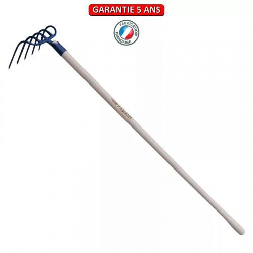 Croc à fumier 5 dents douille inversée manche pomme 135 - PERRIN  