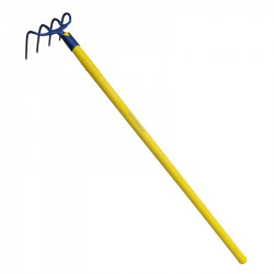 Croc à fumier à douille 4 dents 21 cm manche compo tube 115 - PERRIN  