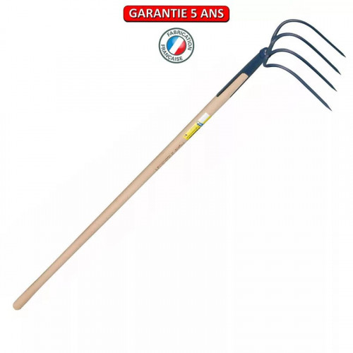 Croc à fumier à soie 4 dents 21cm emmanché 135 - PERRIN  