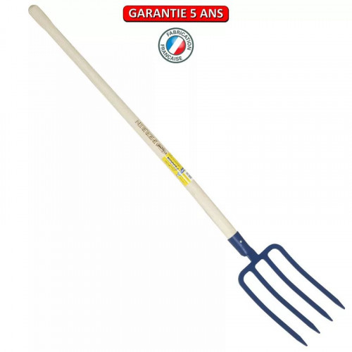 Fourche à bêcher douille 4 dents 27 cm manche pomme - PERRIN  