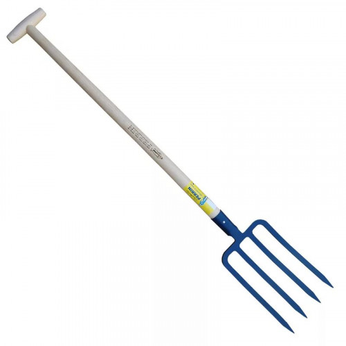 Fourche à bêcher douille 4 dents 29 cm manche béquille - PERRIN  