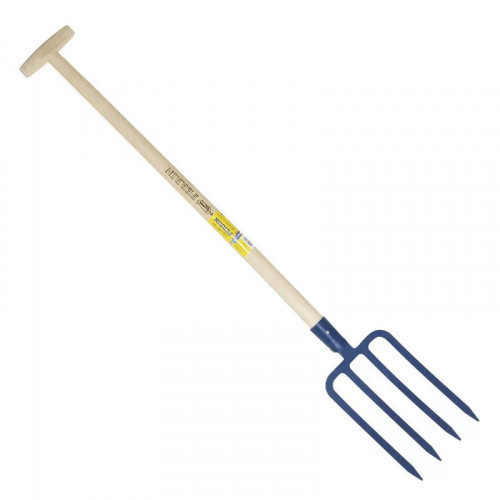 Fourche à bêcher douille 4 dents 29 cm manche béquille - PERRIN  
