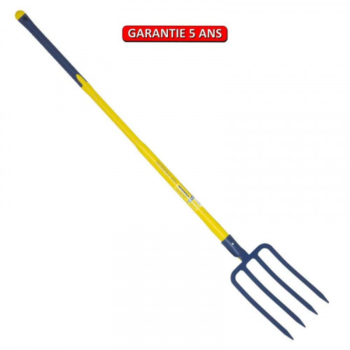 Fourche a becher a douille - manche trigripp pomme 110 - 4 dents triangulaires - PERRIN  