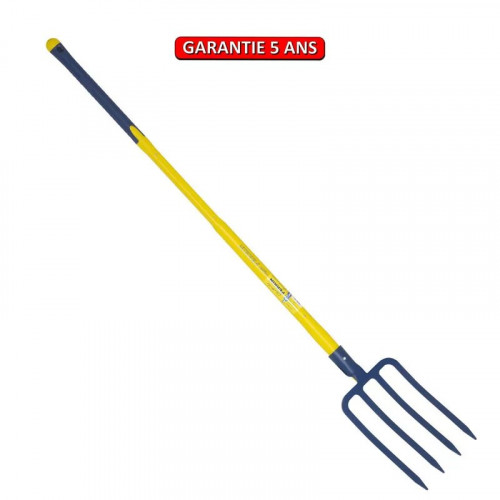 Fourche à bêcher douille 4 dents 29 cm manche tri-gripp 110 - PERRIN  