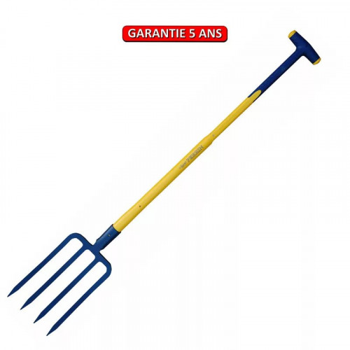 Fourche a becher a douille - manche trigrip bt 90 - 4 dents triangulaire - PERRIN  