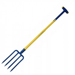 Fourche a becher a douille - manche trigrip bt 90 - 4 dents triangulaire - PERRIN  