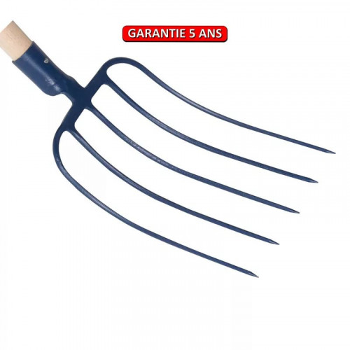 Fourche fumier à douille 5 dents 29 cm sans manche - PERRIN  