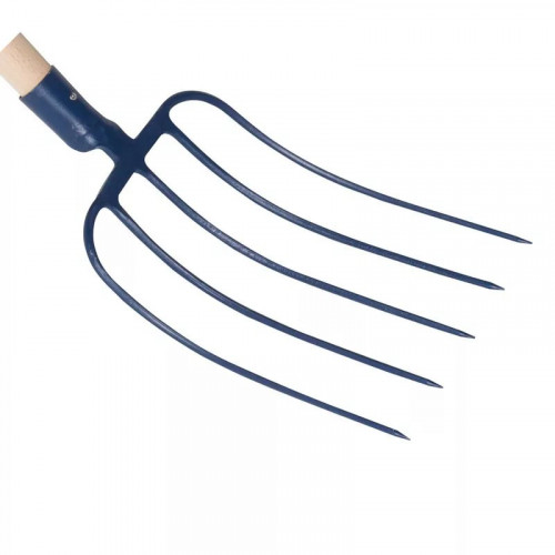 Fourche fumier à douille 5 dents 29 cm sans manche - PERRIN  