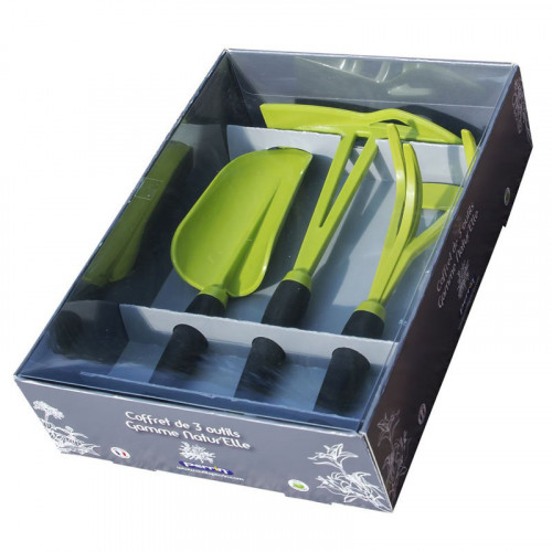 Coffret 3 outils de jardin gamme natur'elle - Vert kiwi - PERRIN  