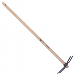 Serfouette panne & fourche forgée manche 100cm - Gris algue - PERRIN  