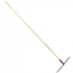 Râteau soudé 14 dents droites manche 150cm - Framboisine - PERRIN  