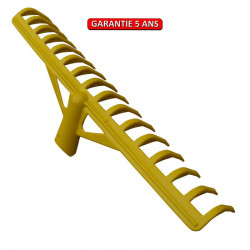 Râteau fibre jaune a bunker 16 dents courbes sans manche de marque PERRIN  , référence: J6327000