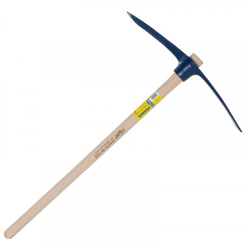 Pioche terrassier œil rond 2,5 kg - Emmanché droit 100 cm - PERRIN  