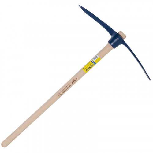 Pioche terrassier œil rond 3 kg - Emmanché droit 100 cm - PERRIN  
